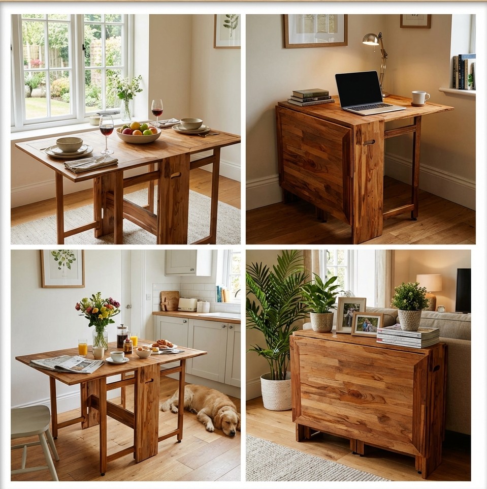 Dual-Side Foldable Table